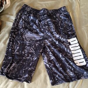 Puma boys Black and Gray Shorts